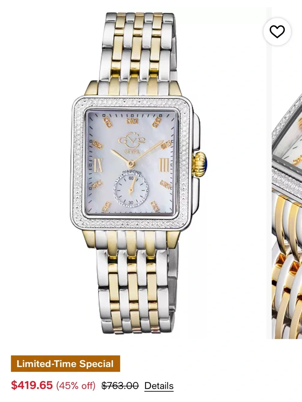 GV2 by Geril Women’s Watch - Never Worn